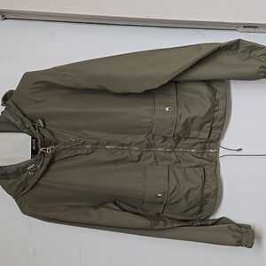 Ardene bomber jacket army green w/ hoodie and pockets